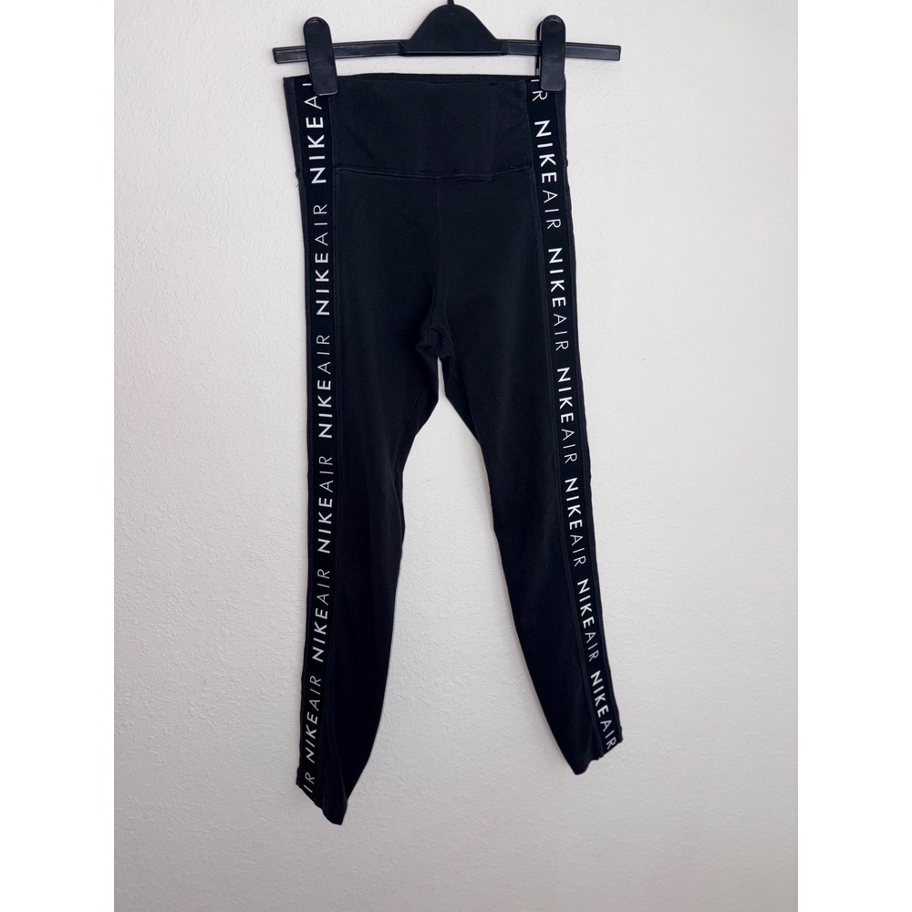 Nike Air Leggings Women XS Black Excellent Side Stripe High Waisted Tights